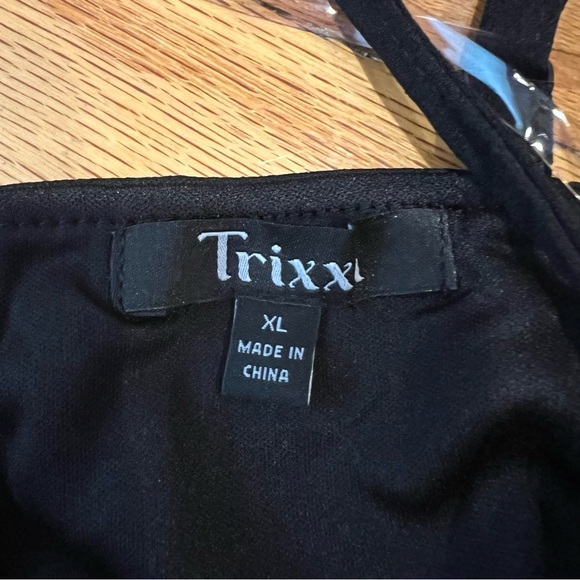 Francesca’s Trixxi Skater Dress with Ruched Top, Black, Size XL - Picture 4 of 4